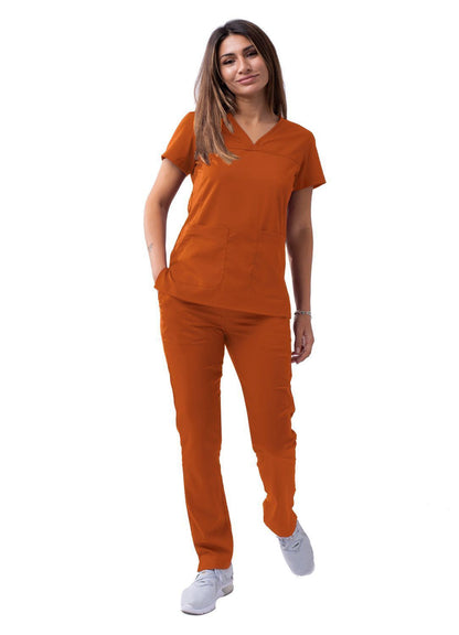 Adar Women’s Sweetheart V-neck Scrub Top 1