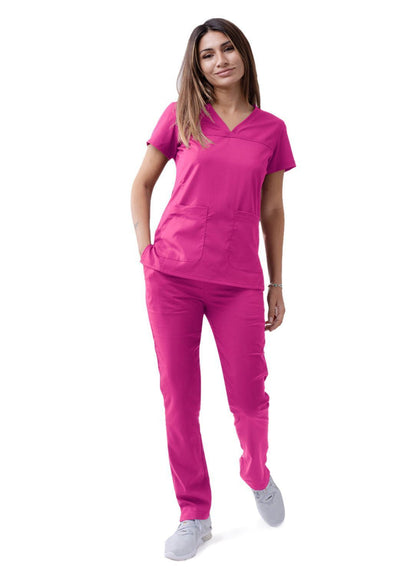 Adar Women’s Sweetheart V-neck Scrub Top 3