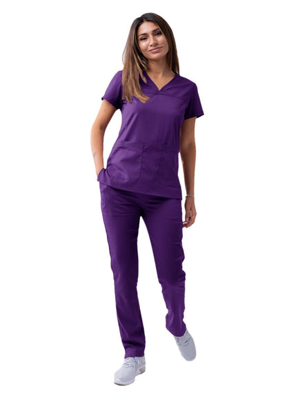 Adar Women’s Sweetheart V-neck Scrub Top 3