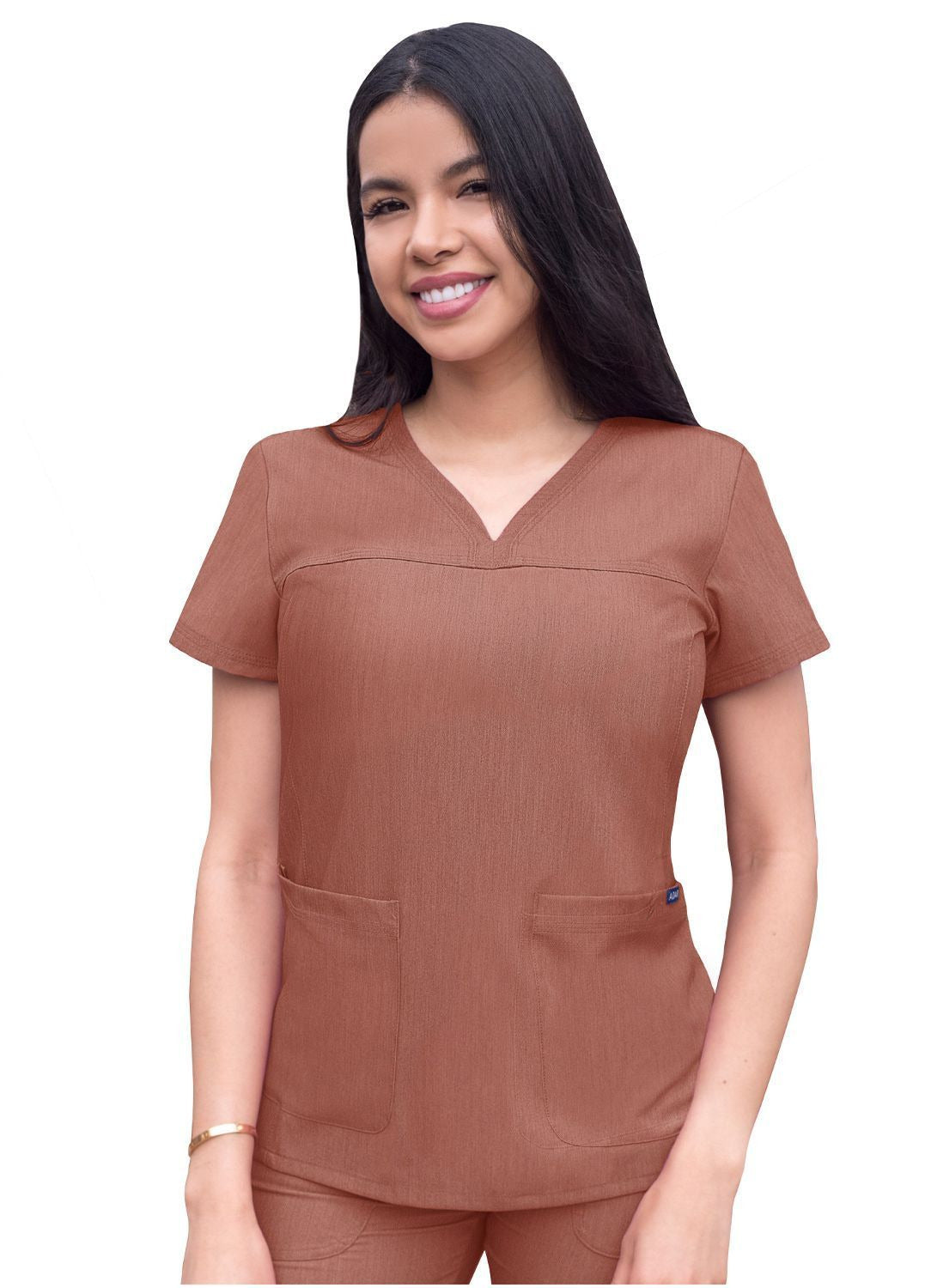 Adar Women’s Sweetheart V-neck Scrub Top 2