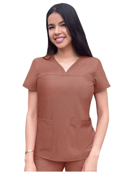 Adar Women’s Sweetheart V-neck Scrub Top 2