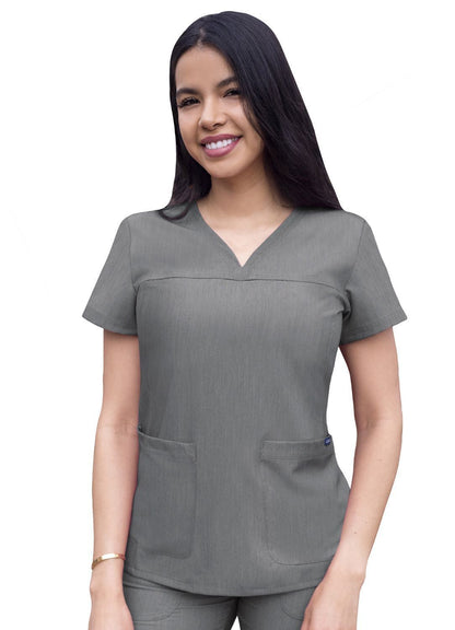 Adar Women’s Sweetheart V-neck Scrub Top 2