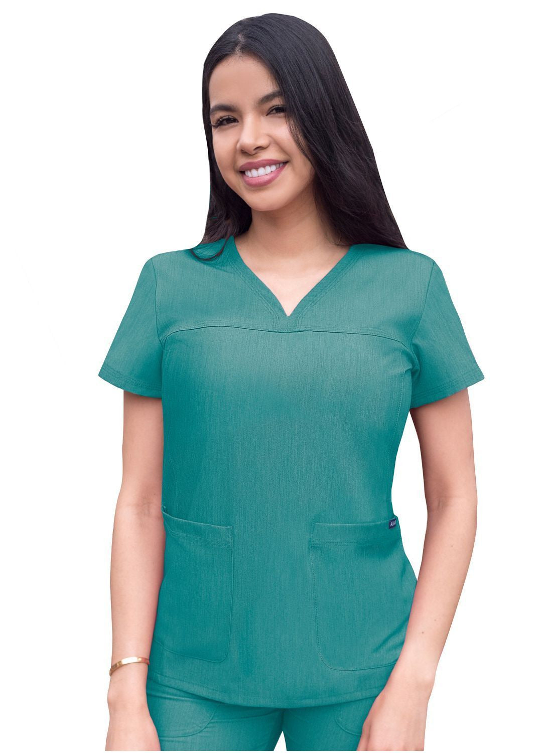 Adar Women’s Sweetheart V-neck Scrub Top 2