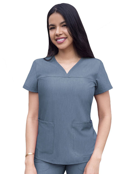 Adar Women’s Sweetheart V-neck Scrub Top 3