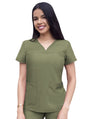 Adar Women’s Sweetheart V-neck Scrub Top 2