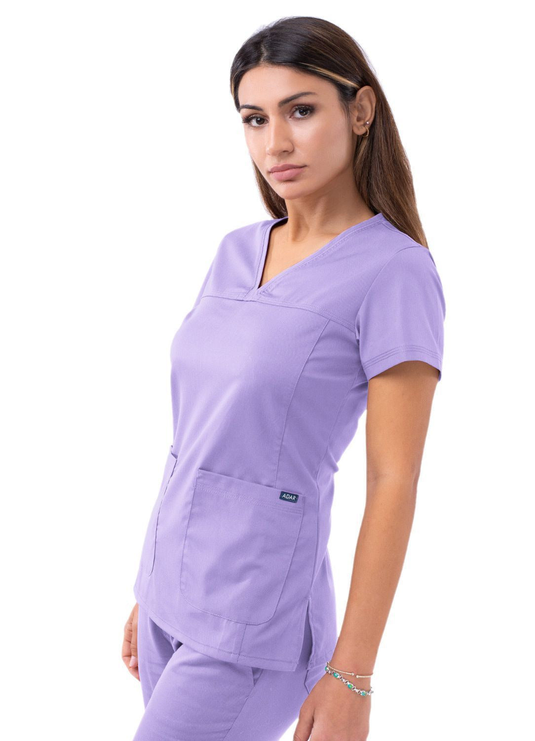 Adar Women’s Sweetheart V-neck Scrub Top 3