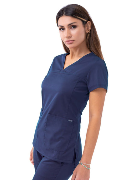 Adar Women’s Sweetheart V-neck Scrub Top 1