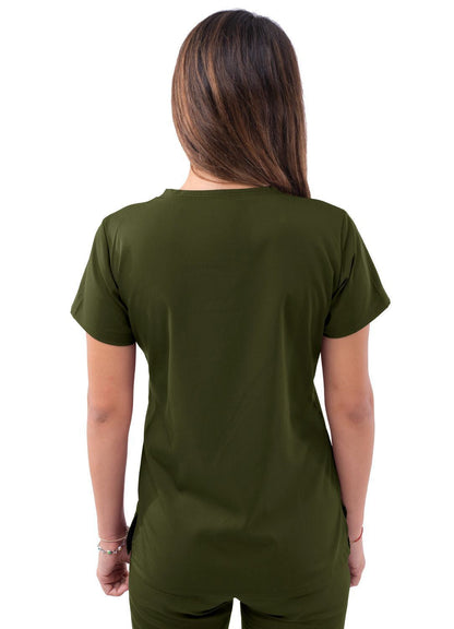 Adar Women’s Sweetheart V-neck Scrub Top 1