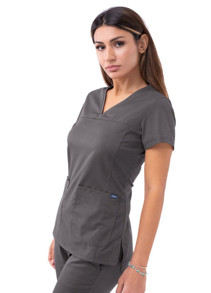 Adar Women’s Sweetheart V-neck Scrub Top 1