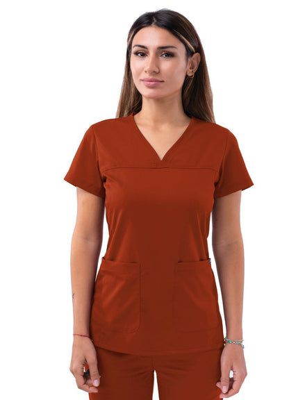 Adar Women’s Sweetheart V-neck Scrub Top 1