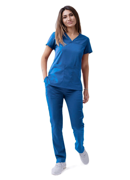 Adar Women’s Sweetheart V-neck Scrub Top 1