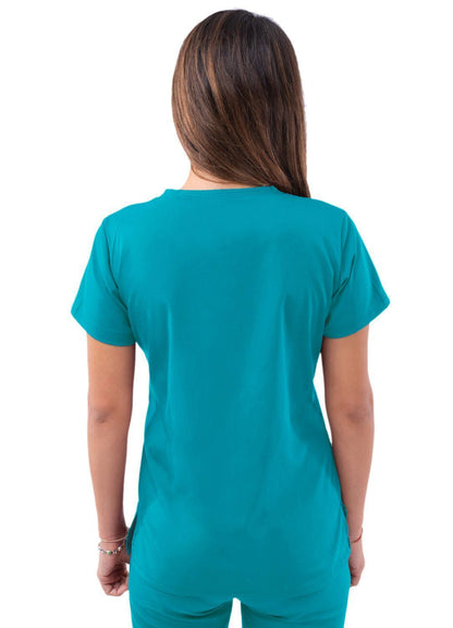 Adar Women’s Sweetheart V-neck Scrub Top 2