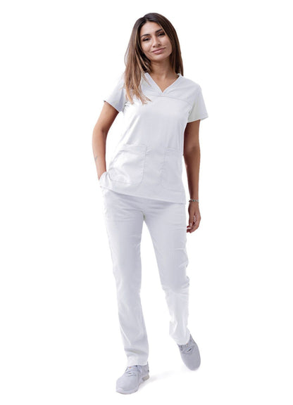 Adar Women’s Sweetheart V-neck Scrub Top 2