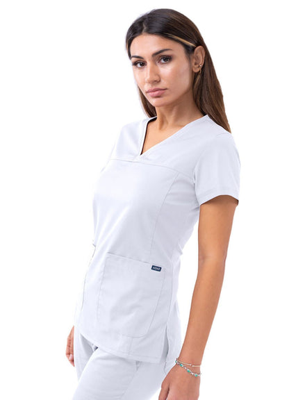 Adar Women’s Sweetheart V-neck Scrub Top 2