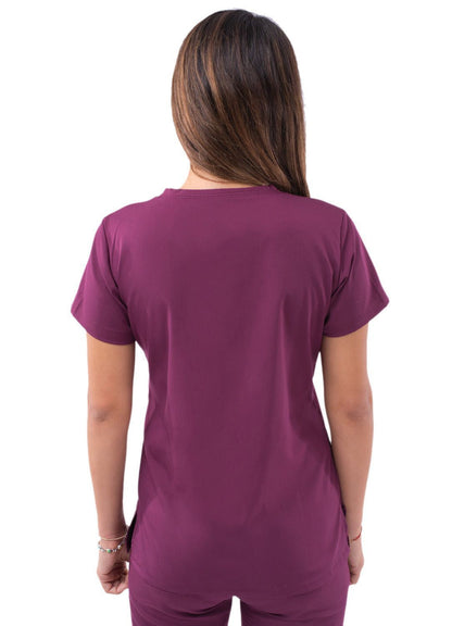 Adar Women’s Sweetheart V-neck Scrub Top 2