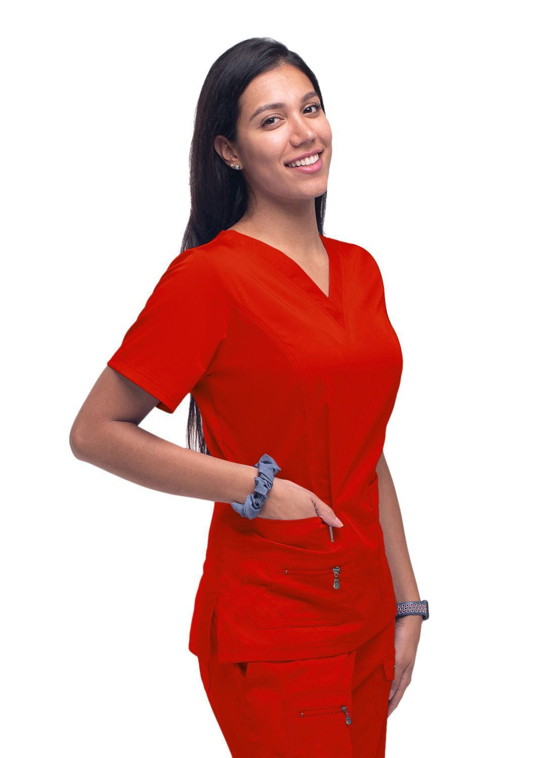 Adar Womens Elevated V-neck Scrub Top 1