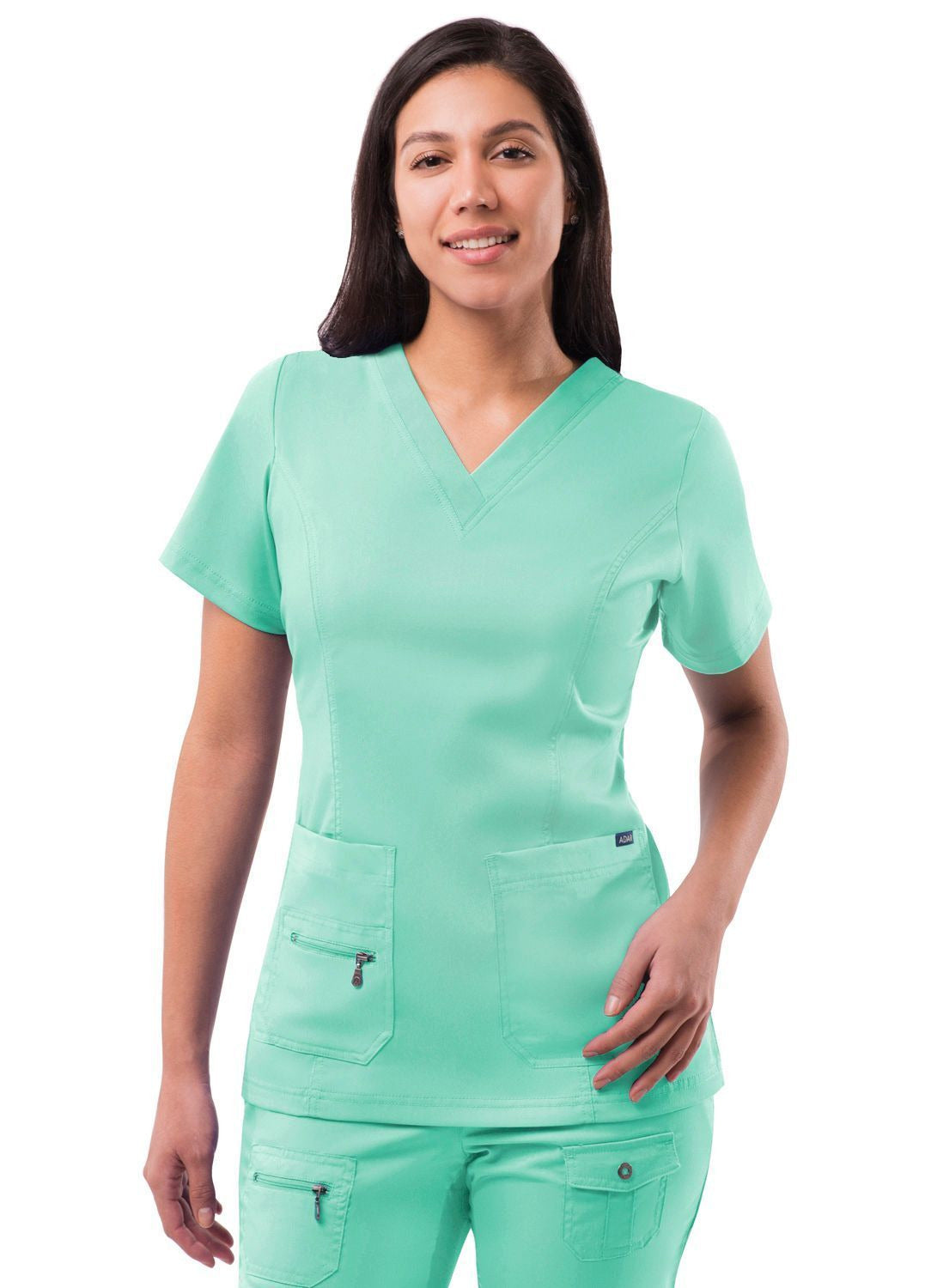 Adar Womens Elevated V-neck Scrub Top 3