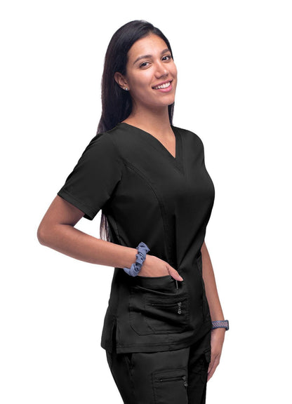 Adar Womens Elevated V-neck Scrub Top 1