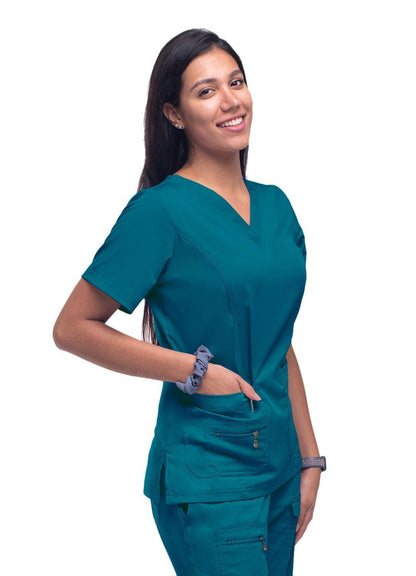 Adar Womens Elevated V-neck Scrub Top 1