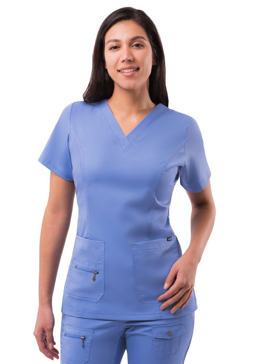 Adar Womens Elevated V-neck Scrub Top 1