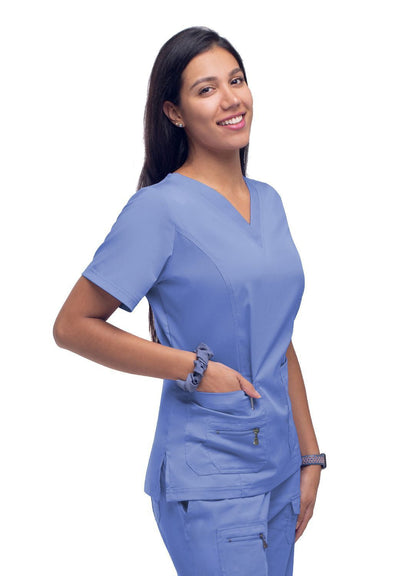 Adar Womens Elevated V-neck Scrub Top 1