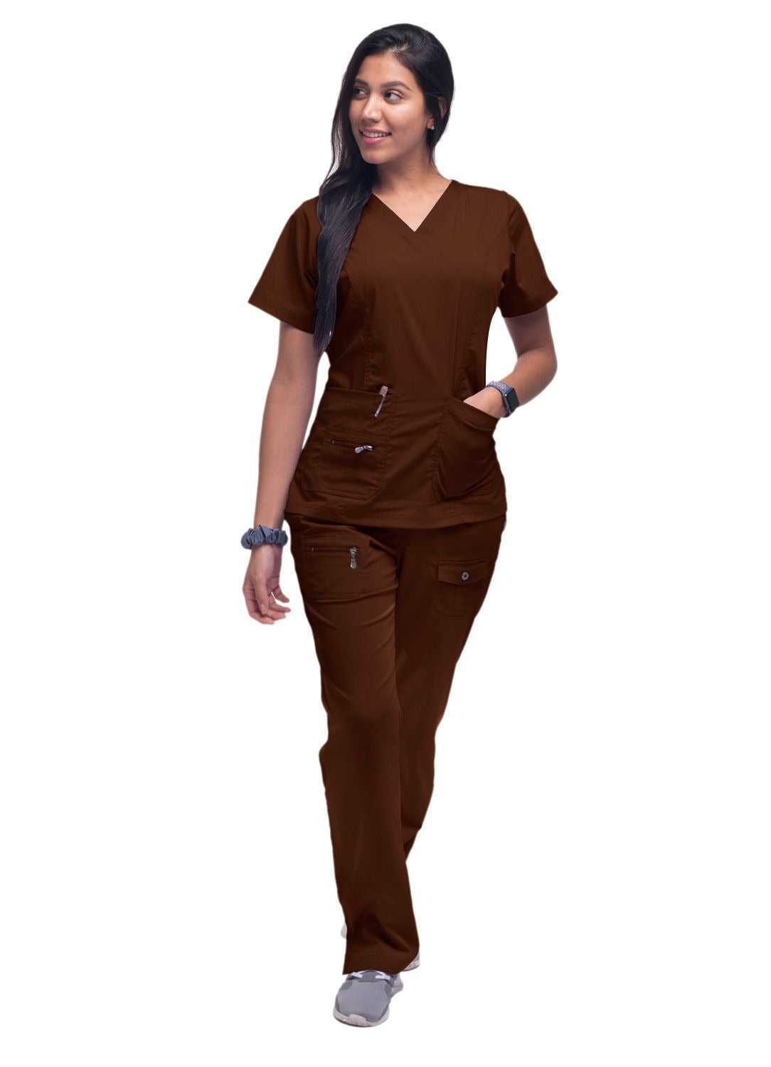 Adar Womens Elevated V-neck Scrub Top 1