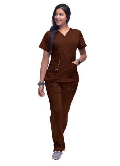Adar Womens Elevated V-neck Scrub Top 1