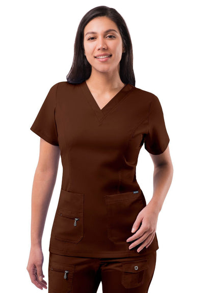 Adar Womens Elevated V-neck Scrub Top 1