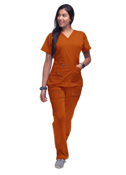 Adar Womens Elevated V-neck Scrub Top 1