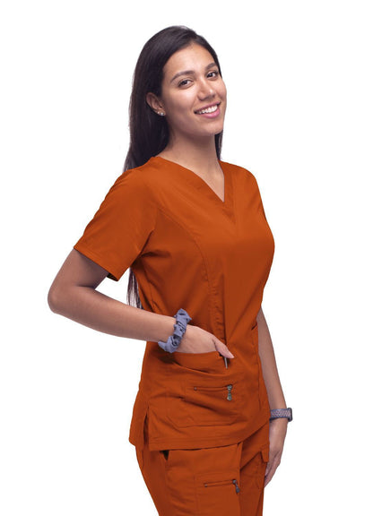 Adar Womens Elevated V-neck Scrub Top 1