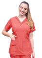 Adar Womens Elevated V-neck Scrub Top 2