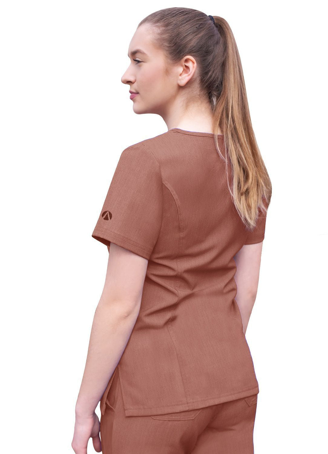 Adar Womens Elevated V-neck Scrub Top 2