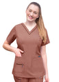 Adar Womens Elevated V-neck Scrub Top 2
