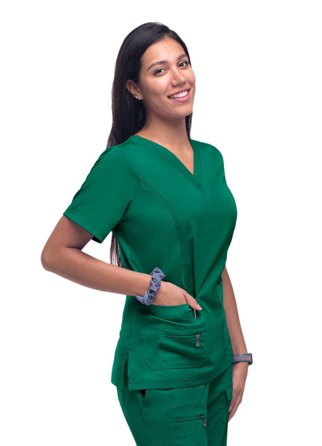 Adar Womens Elevated V-neck Scrub Top 1