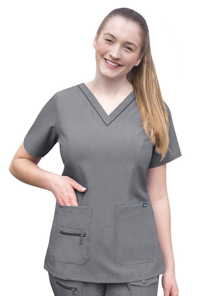 Adar Womens Elevated V-neck Scrub Top 2