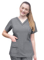 Adar Womens Elevated V-neck Scrub Top 2