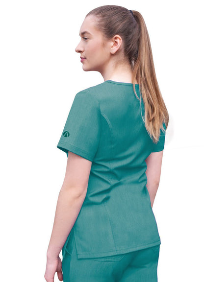 Adar Womens Elevated V-neck Scrub Top 2