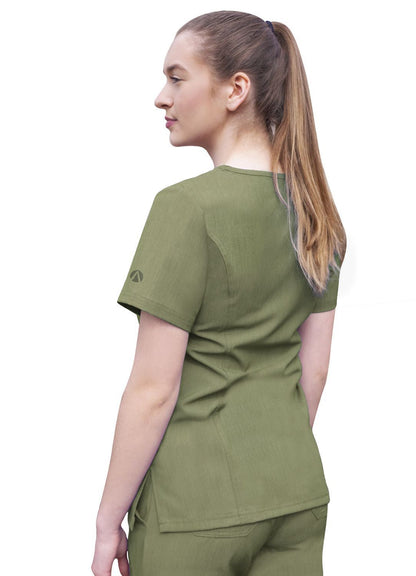 Adar Womens Elevated V-neck Scrub Top 2