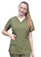 Adar Womens Elevated V-neck Scrub Top 2
