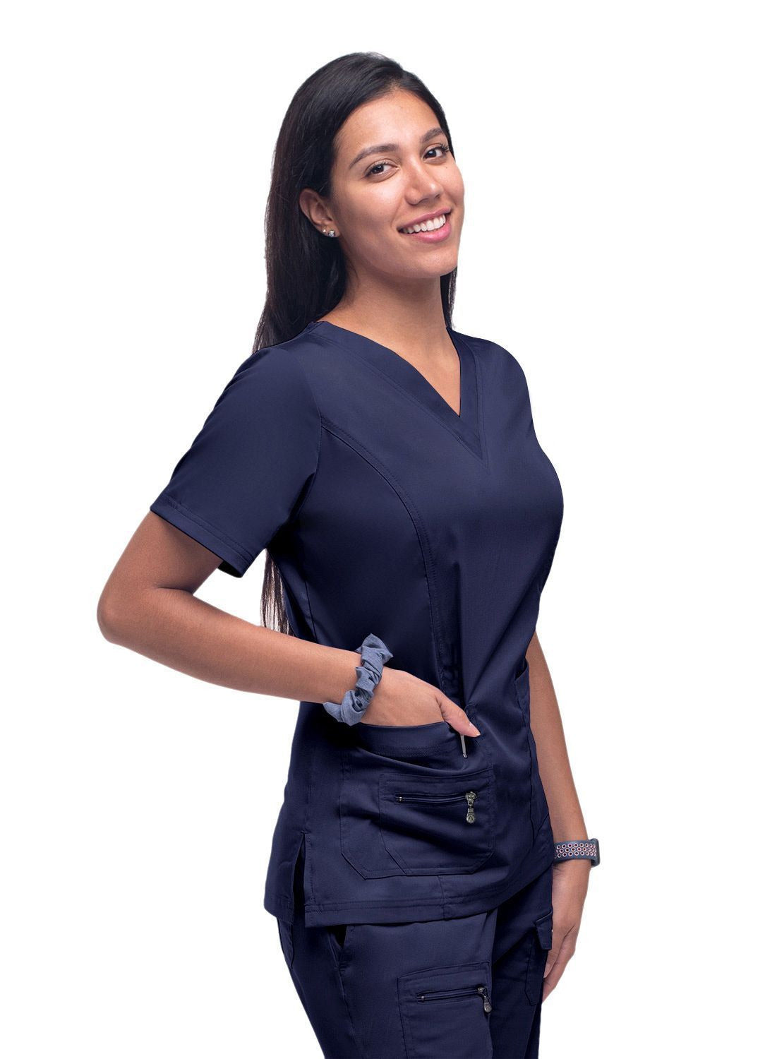 Adar Womens Elevated V-neck Scrub Top 1