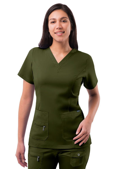 Adar Womens Elevated V-neck Scrub Top 1