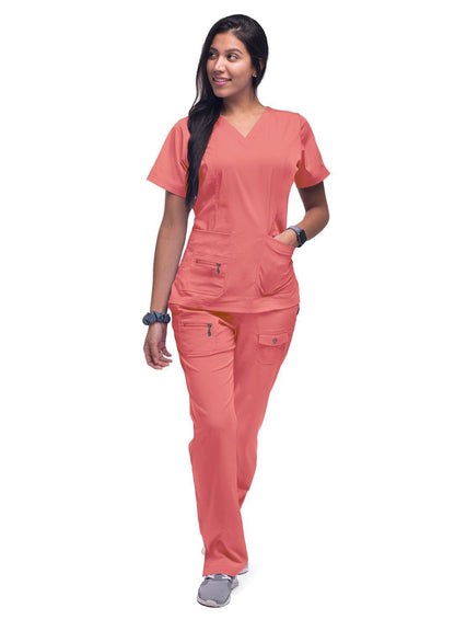 Adar Womens Elevated V-neck Scrub Top 1