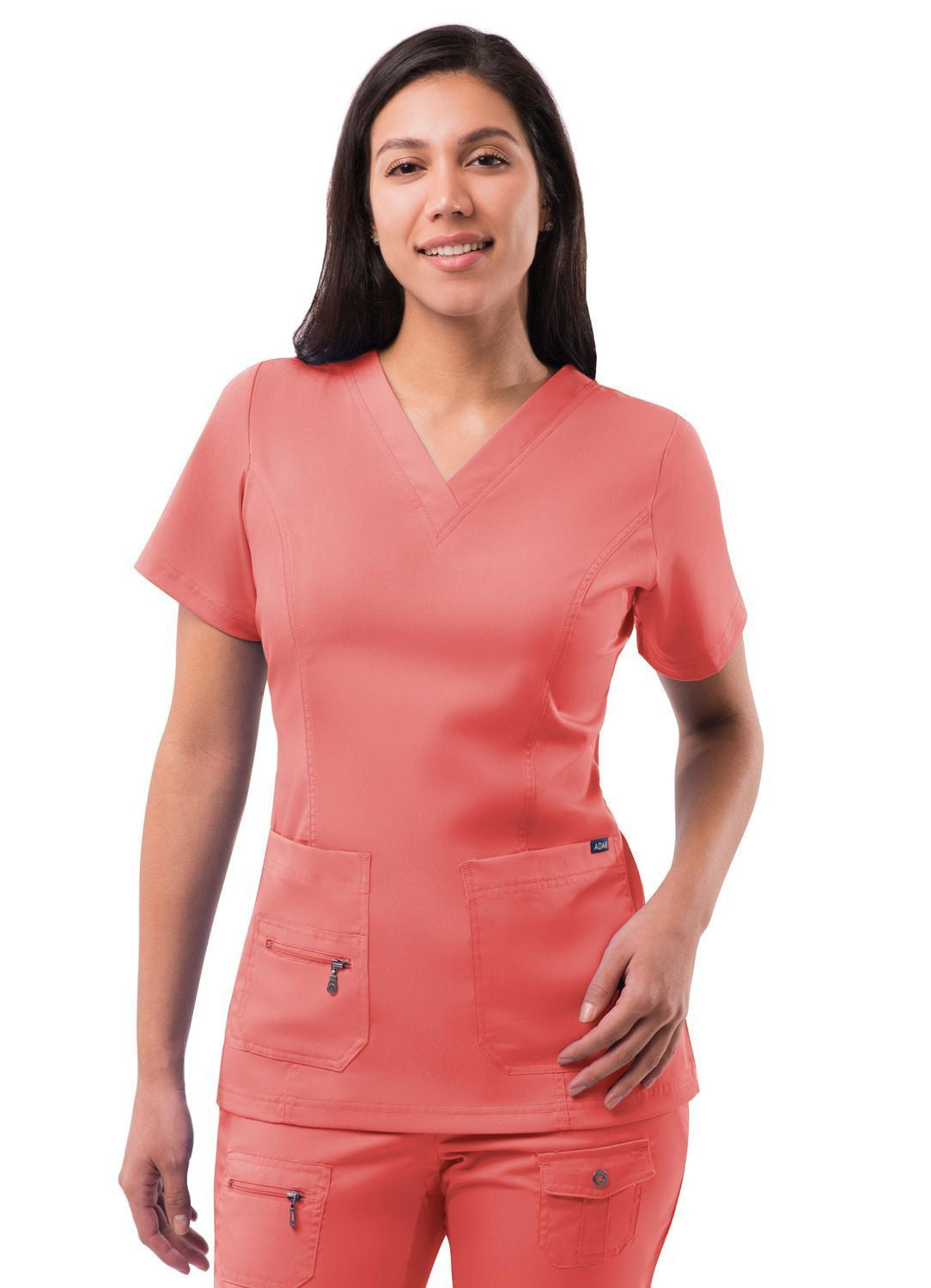 Adar Womens Elevated V-neck Scrub Top 1