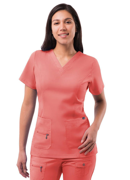Adar Womens Elevated V-neck Scrub Top 1