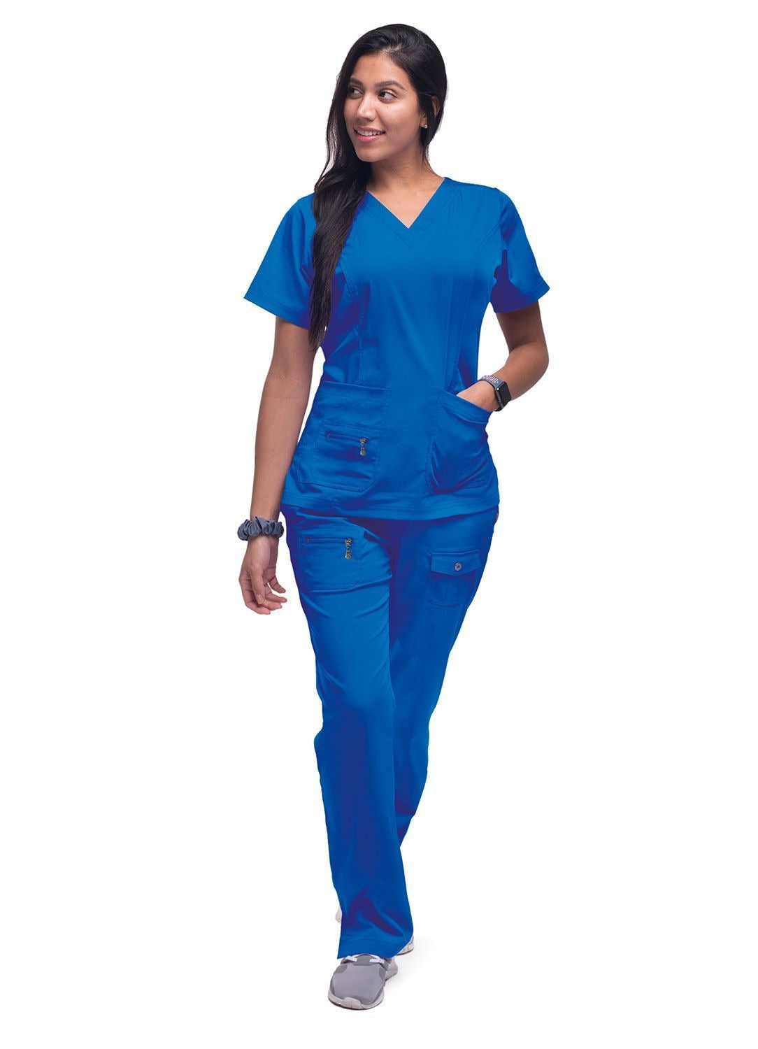 Adar Womens Elevated V-neck Scrub Top 2