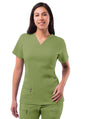 Adar Womens Elevated V-neck Scrub Top 2