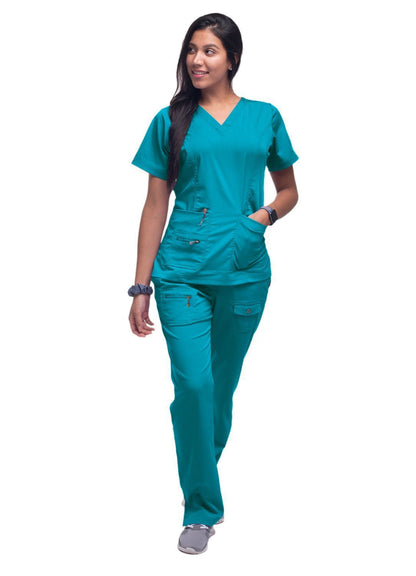 Adar Womens Elevated V-neck Scrub Top 2