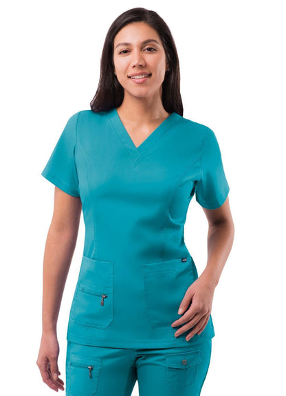 Adar Womens Elevated V-neck Scrub Top 2