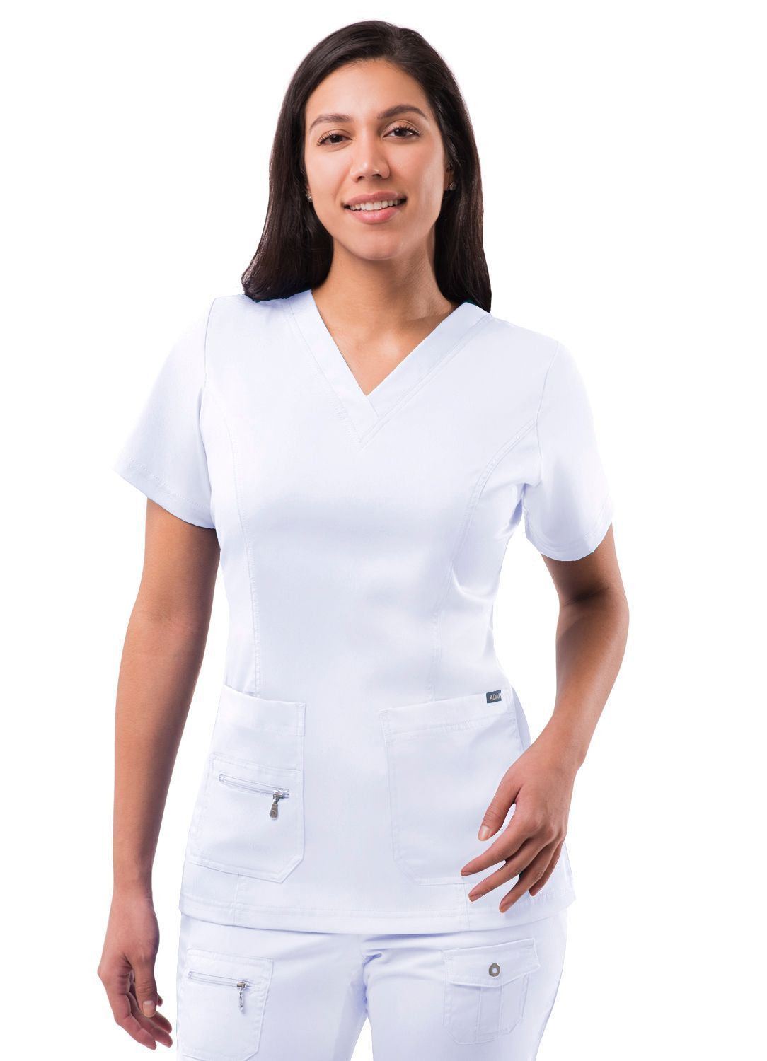 Adar Womens Elevated V-neck Scrub Top 2