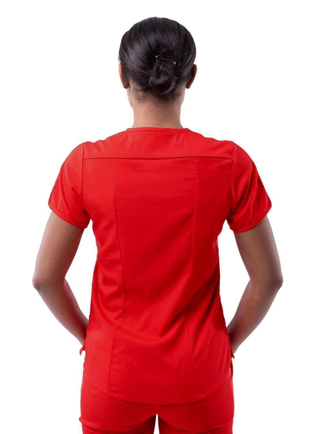 Adar Women's Modern V-Neck Scrub Top 1